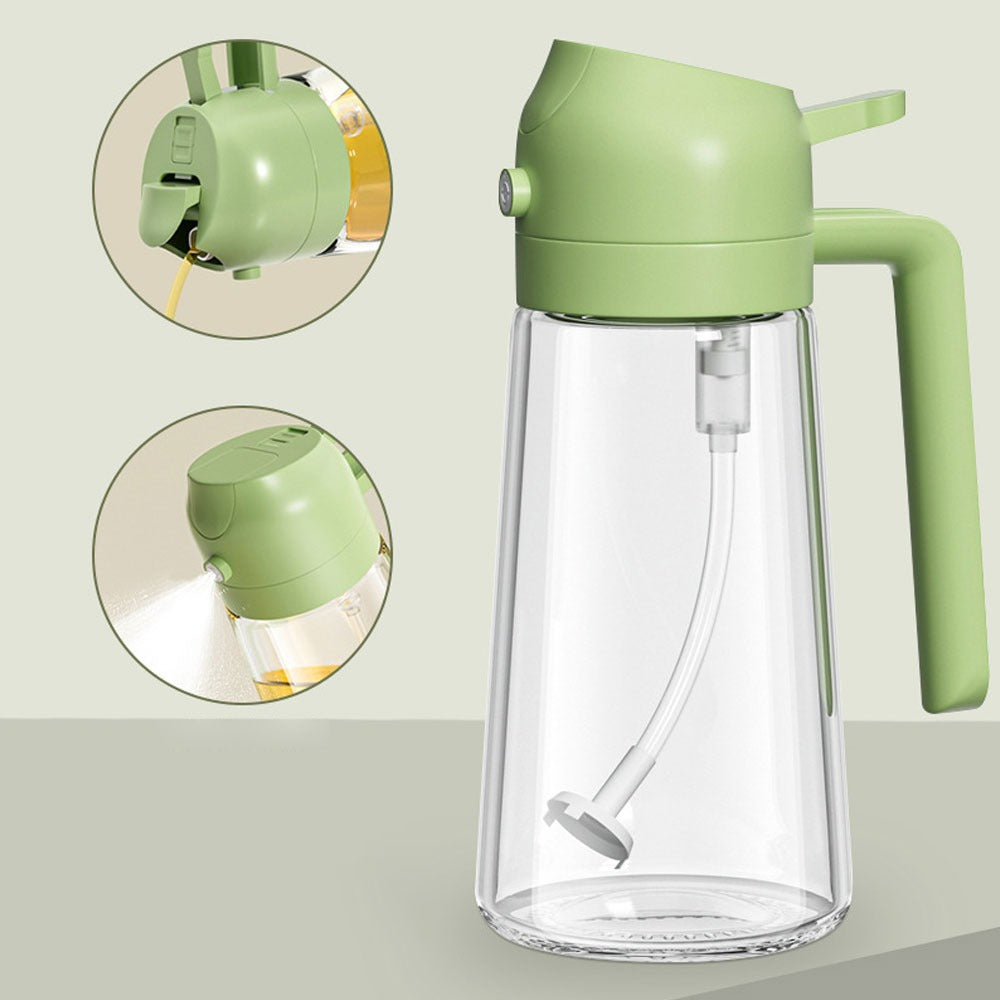 2-in-1 Oil Sprayer Bottle for Kitchen | Cooking Oil Dispenser & Spray Bottle