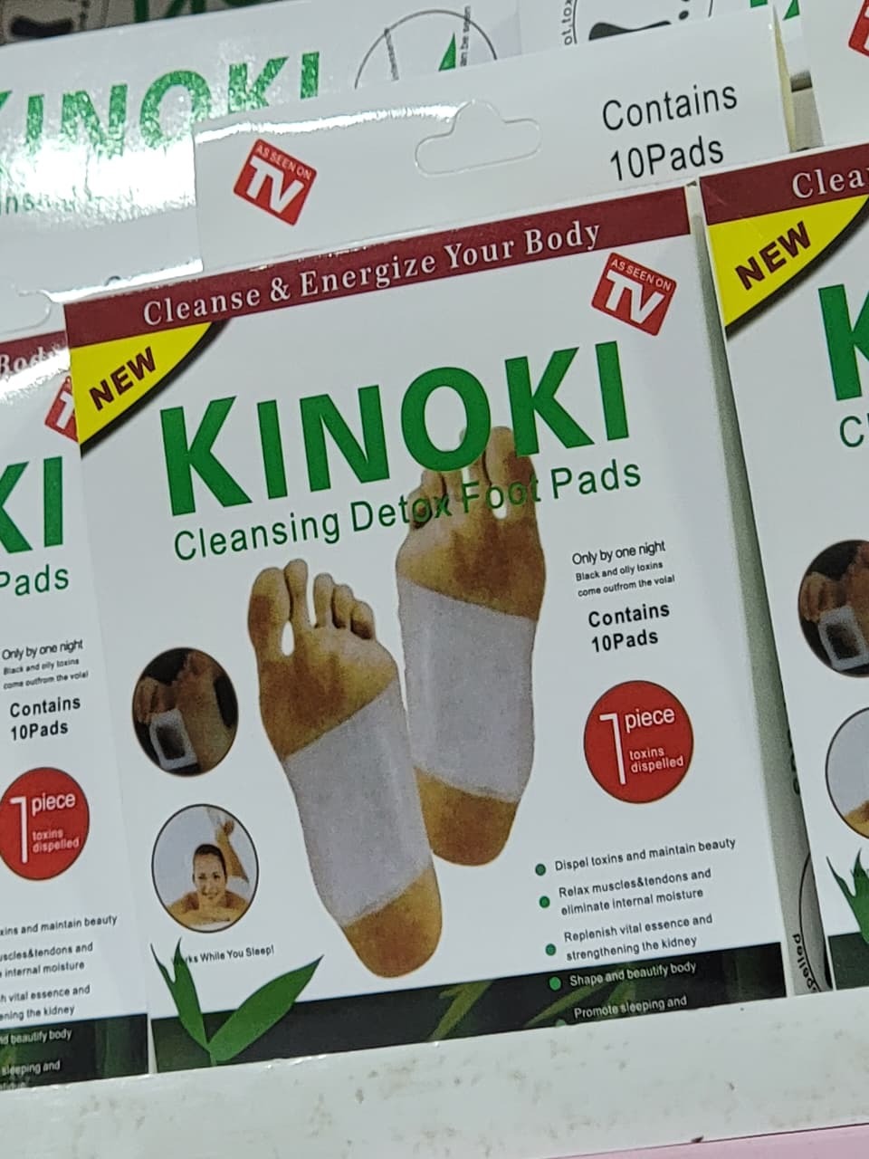 Kiyome Kinoki Detox Foot Pads | 10-Pcs Herbal Foot Care Patches for Overnight Wellness