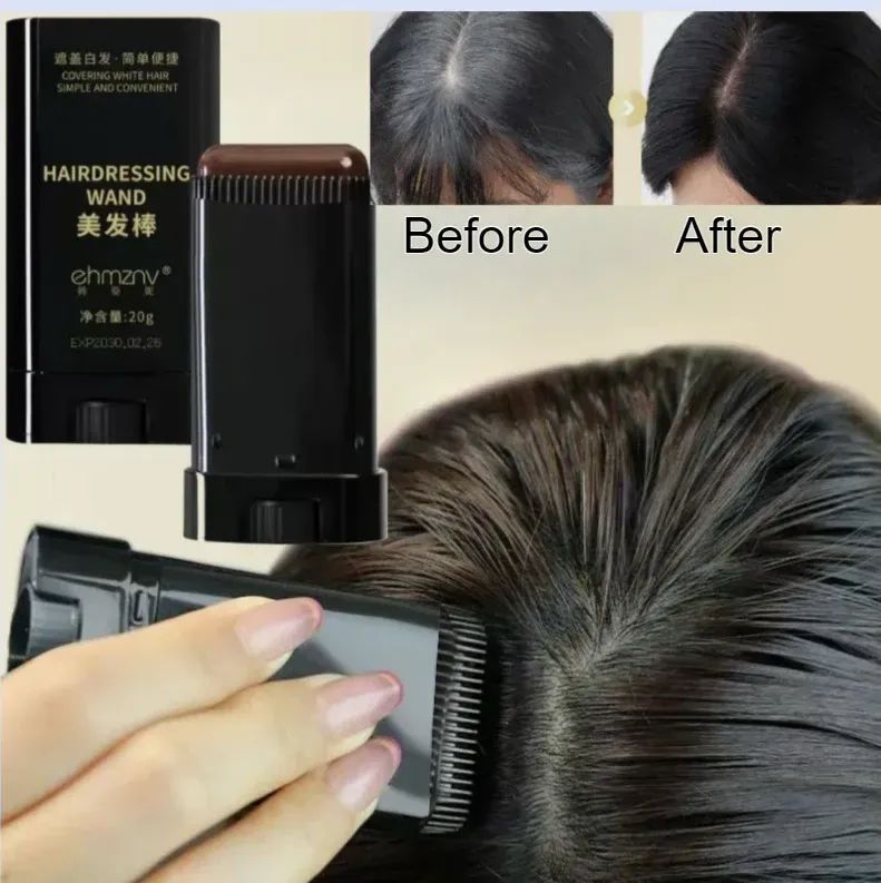 Instant Root Touch-Up Hair Color Stick | Black Hair Concealer Wand 20g