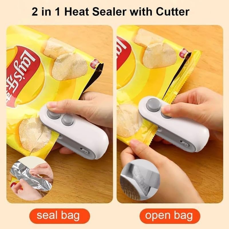 Portable Mini Bag Sealer | Rechargeable Handheld Heat Sealer for Food Storage