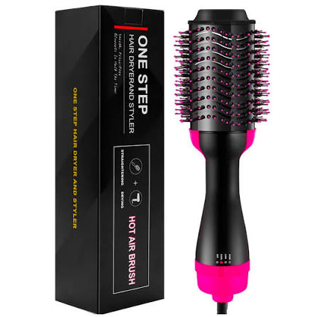 4-in-1 One-Step Hot Air Brush | Hair Dryer, Straightener, Curler & Volumizer