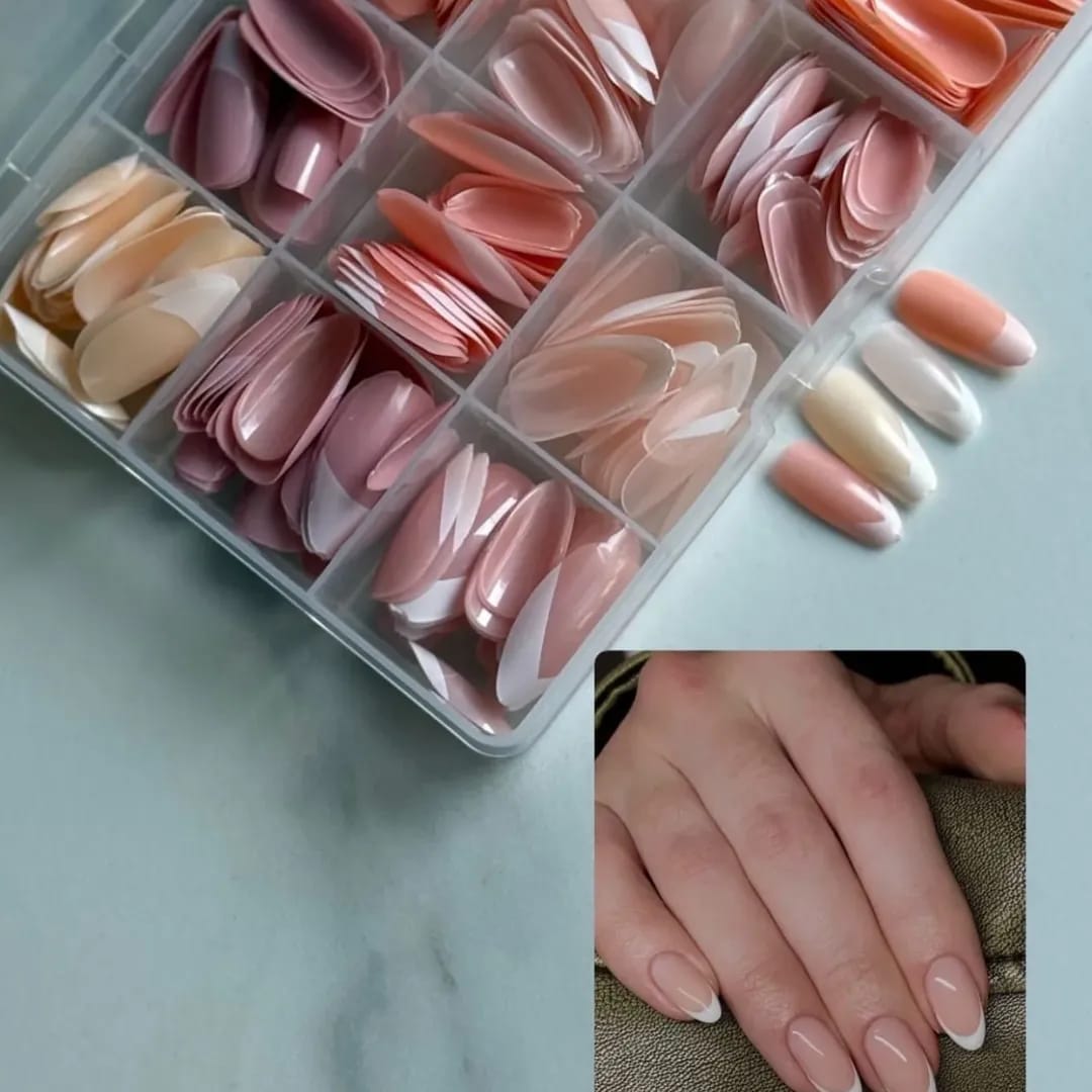 144-Pcs Multicolor False Nails | Reusable Press-On Nails for Nail Art & Parties