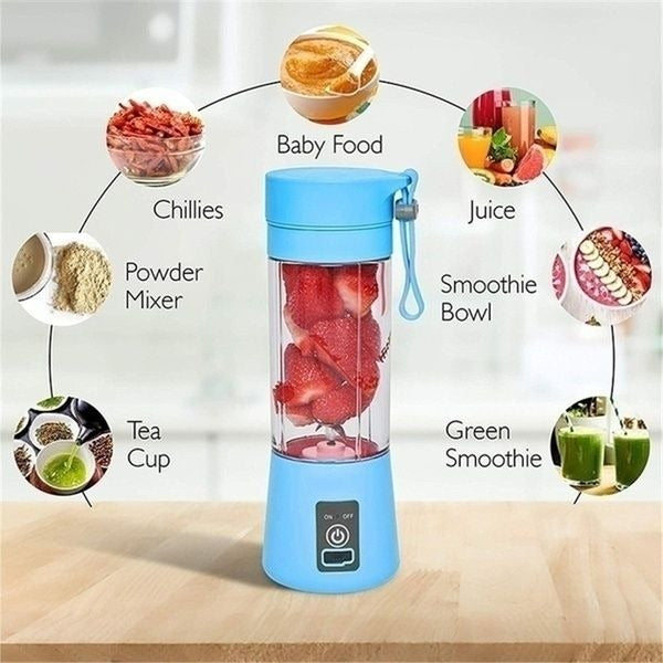380ML Portable Blender | Rechargeable USB Smoothie Maker & Personal Juicer