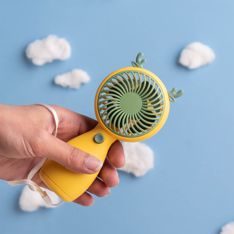 Portable USB Rechargeable Mini Handheld Fan | Strong Airflow Personal Cooling Fan