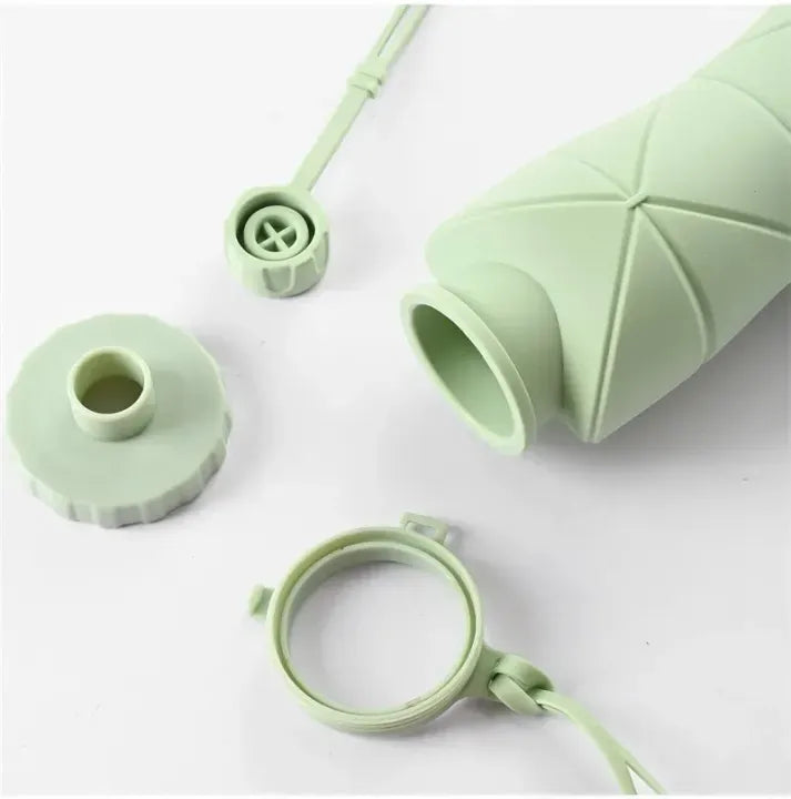 600ML Silicone Foldable Water Bottle | Collapsible Travel & Sports Bottle