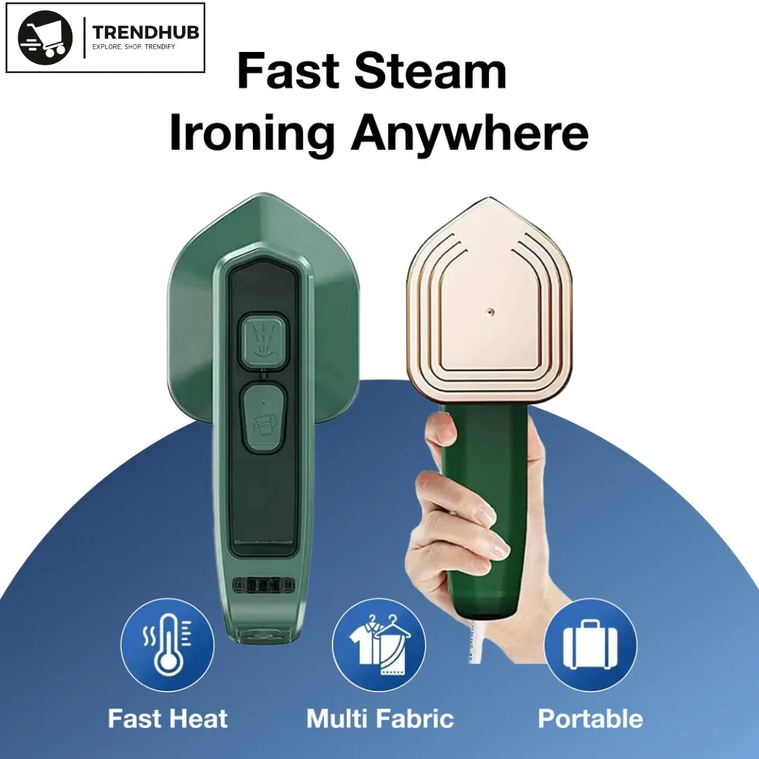 Professional Mini Steam Iron | Handheld Garment Steamer & Portable Clothes Iron